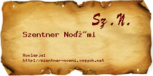Szentner Noémi névjegykártya